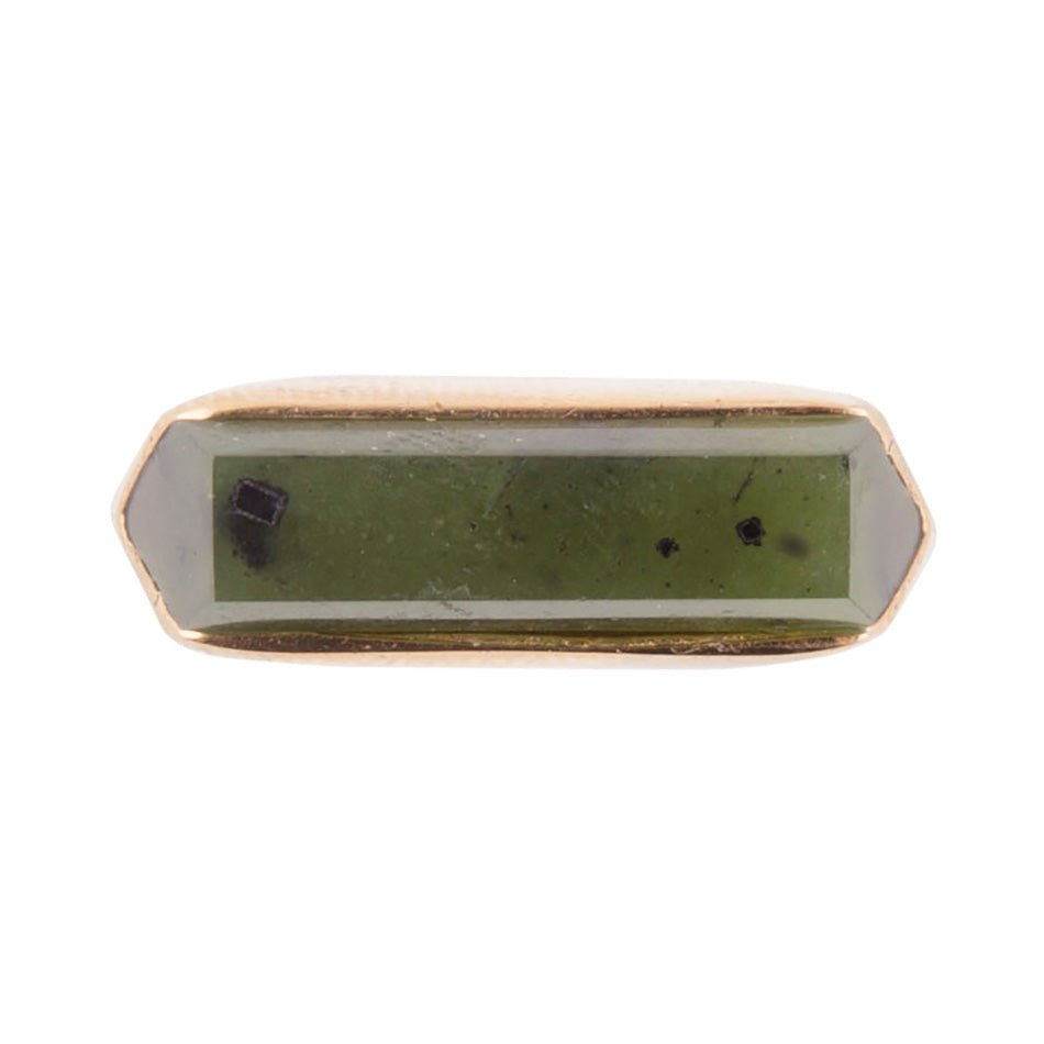 Linear Ring - Dark Canadian Jade