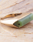 Linear Ring - Dark Canadian Jade