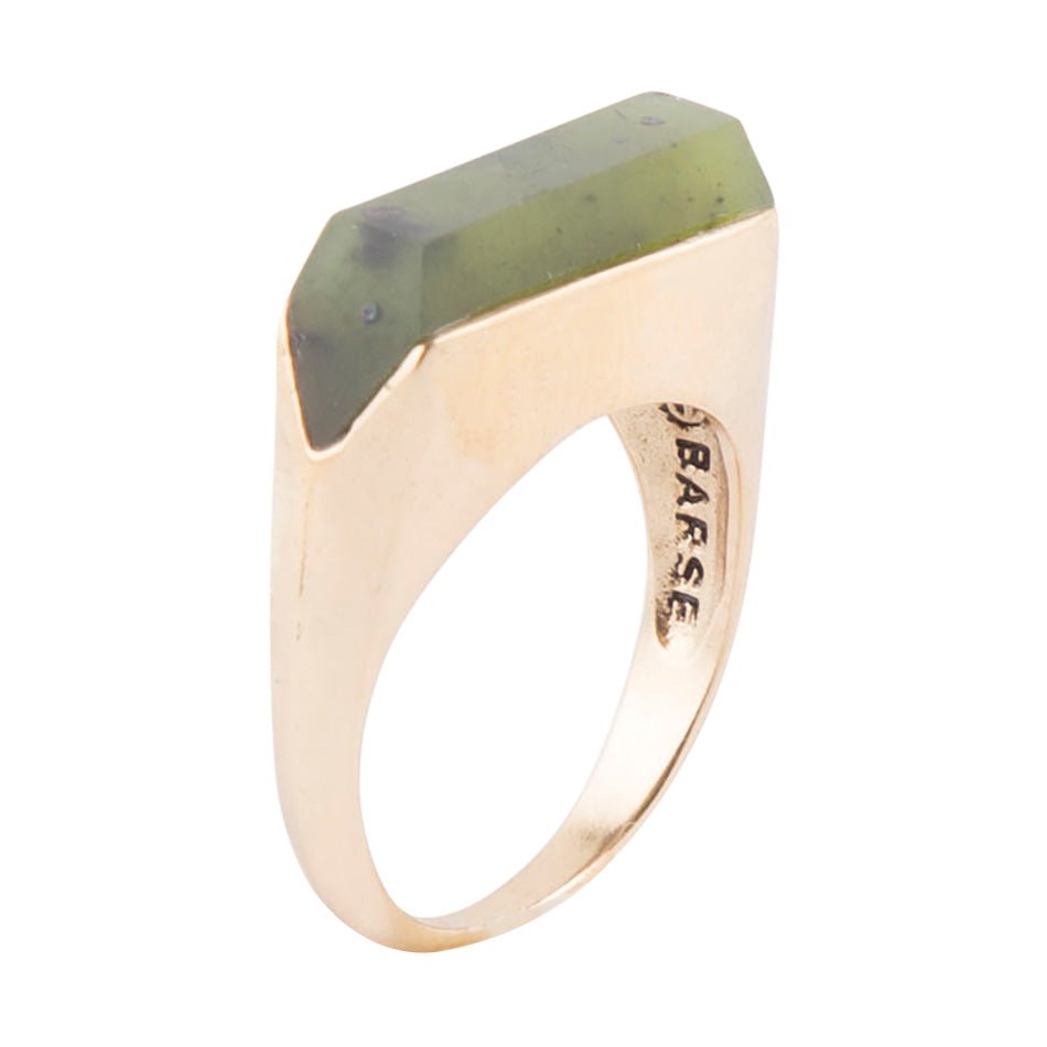 Linear Ring - Dark Canadian Jade