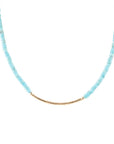 Little Bit Turquoise Golden Bar Necklace