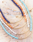 Little Bit Turquoise Golden Bar Necklace