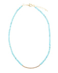 Little Bit Turquoise Golden Bar Necklace