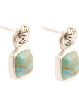 Little Bits Blue Turquoise Post Sterling Silver Earrings