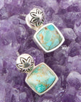 Little Bits Blue Turquoise Post Sterling Silver Earrings