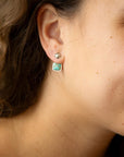 Little Bits Blue Turquoise Post Sterling Silver Earrings