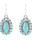 Little Sedona Blue Turquoise and Sterling Silver Drop Earrings