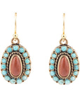 Little Sedona Turquoise and Goldstone Earrings