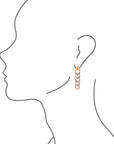 Long Totem Coral and Copper Earrings