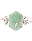 Longhorn Green Turquoise and Sterling Silver Cuff Bracelet