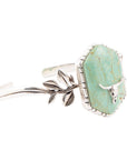 Longhorn Green Turquoise and Sterling Silver Cuff Bracelet