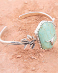 Longhorn Green Turquoise and Sterling Silver Cuff Bracelet