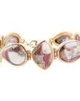 Lots of Links Purple Spiny Oyster Matrix and Bronze Bracelet