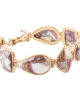 Lots of Links Purple Spiny Oyster Matrix and Bronze Bracelet