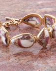 Lots of Links Purple Spiny Oyster Matrix and Bronze Bracelet