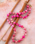 Love Knots Pink Jasper Necklace