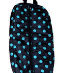 AJ Tack Padded Bridle Bag - Black with Turquoise Dots