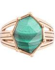 Lucky 7's Green Malachite Golden Ring