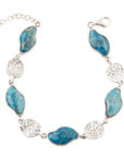 Luna Blue Apatite and Sterling Silver Line bracelet