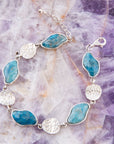Luna Blue Apatite and Sterling Silver Line bracelet