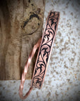 Made to order engraved copper bracelet