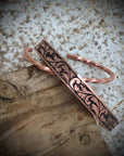 Made to order engraved copper bracelet