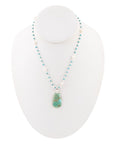 Madeleine Blue Turquoise and Sterling Silver Drop Pendant Necklace