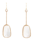 Madeleine White Mother of Pearl and Bronze Earrings