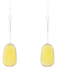 Madeleine Yellow Jade and Sterling Silver Earrings