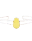 Madeleine Yellow Jade Sterling Silver Cuff Bracelet