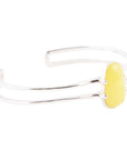 Madeleine Yellow Jade Sterling Silver Cuff Bracelet