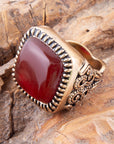 Madiera Carnelian Statement Ring