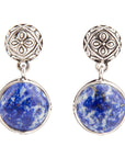 Madrid Blue Lapis Sterling Silver Post Drop Earrings