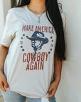 Make America Cowboy Again Trump 2024 Graphic Tee