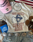 Make America Cowboy Again Trump 2024 Graphic Tee