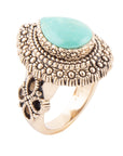Make an Entrance Green Turquoise and Golden Bronze Ring