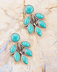 Make an Entrance Green Turquoise Golden Post Earrings