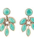 Make an Entrance Green Turquoise Golden Post Earrings