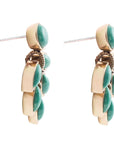 Make an Entrance Green Turquoise Golden Post Earrings