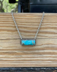 Marbled Turquoise Bar Necklace