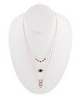Marcasite and Onyx Sterling Silver Layered Necklace