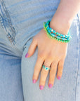 Margarita Mixed Blue and Green Stretch Bracelet Set