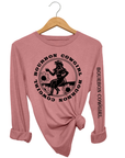 Bourbon Cowgirl Long Sleeve Mauve T-Shirt Bourbon Cowgirl