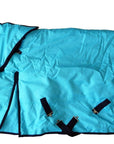 AJ Tack 1200D Waterproof Turnout Horse Blanket with Hood - Turquoise