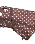 AJ Tack 420D Stable Blanket - Brown with Pink Dots