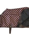 AJ Tack 420D Stable Blanket - Brown with Pink Dots