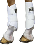 Medium Back on Track Splint Brush Horse Boot White Pair