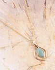Melita Green Aventurine Golden Pendant Necklace