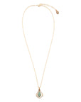 Melita Green Aventurine Golden Pendant Necklace