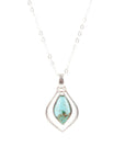Melita Blue Turquoise and Sterling Silver Necklace