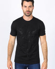 Mens Modern Fit Stretch Crystals T-Shirt